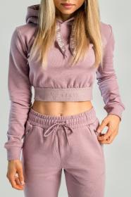 STRIX Dámská mikina Essential Cropped Hoodie Mauve