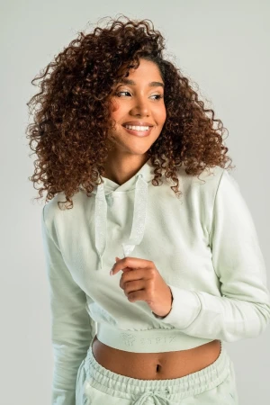 STRIX Dámská mikina Essential Cropped Hoodie Moon Grey