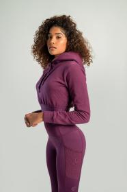 STRIX Dámská mikina Essential Cropped Hoodie Plum