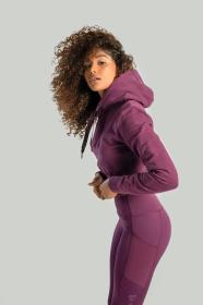 STRIX Dámská mikina Essential Cropped Hoodie Plum