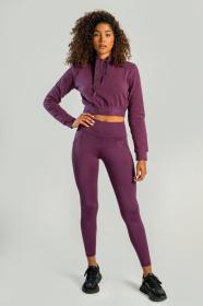STRIX Dámská mikina Essential Cropped Hoodie Plum