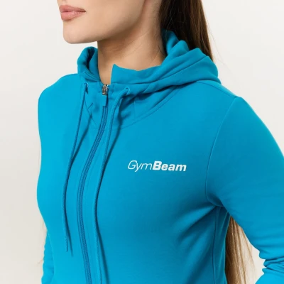 GymBeam Dámská mikina se zipem Limitless Aquamarine