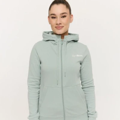 GymBeam Dámská mikina se zipem Limitless Eucalypt