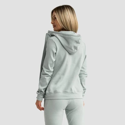 GymBeam Dámská mikina se zipem Limitless Eucalypt POUZE XXL (VÝPRODEJ)