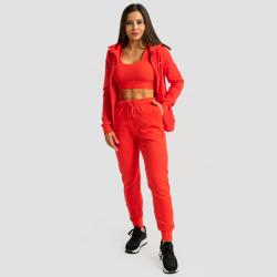GymBeam Dámská mikina se zipem Limitless Hot Red