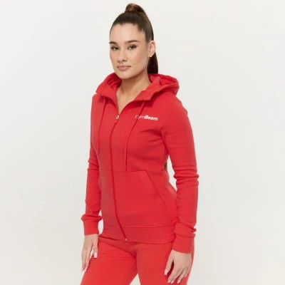 GymBeam Dámská mikina se zipem Limitless Hot Red