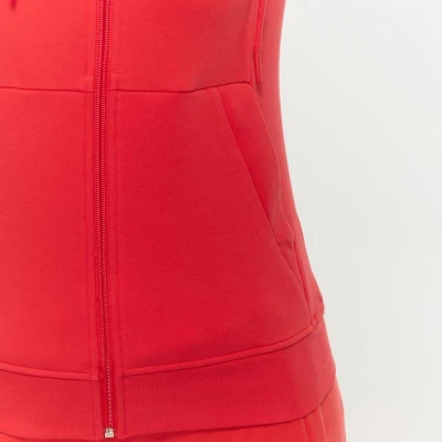 GymBeam Dámská mikina se zipem Limitless Hot Red