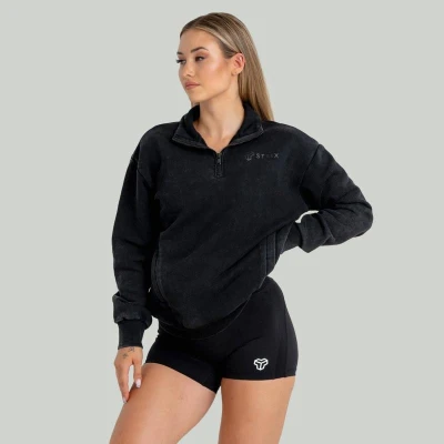 GymBeam STRIX Washed Black dámská mikina