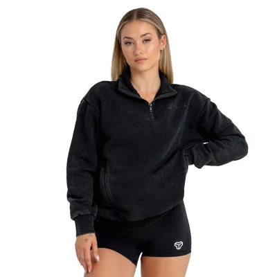 GymBeam STRIX Washed Black dámská mikina