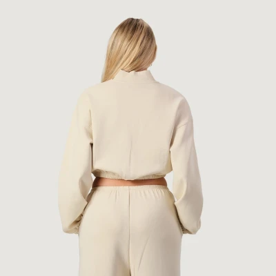 GymBeam Dámská mikina Zip-Up NEO Almond