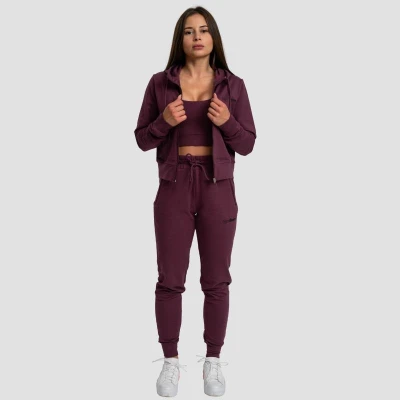 GymBeam Dámská mikina Zip-up TRN Eggplant