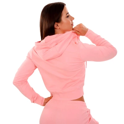 GymBeam Dámská mikina Zip-up TRN pink