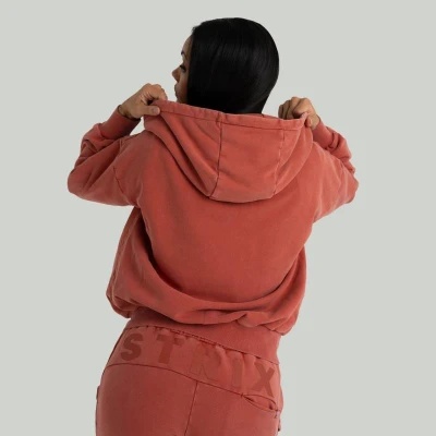 GymBeam Zip Washed Terra STRIX dámská mikina