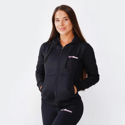 GymBeam Dámská mikina Zipper Hoodie Black GymBeam Dámská mikina Zipper Hoodie Black