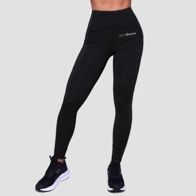 GymBeam Dámské běžecké legíny Pulse Black