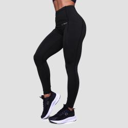 GymBeam Dámské běžecké legíny Pulse Black