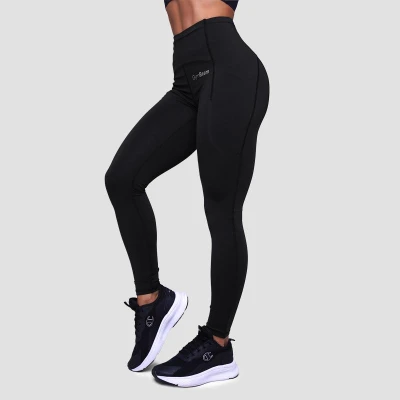 GymBeam Dámské běžecké legíny Pulse Black