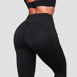 GymBeam Dámské běžecké legíny Pulse Black