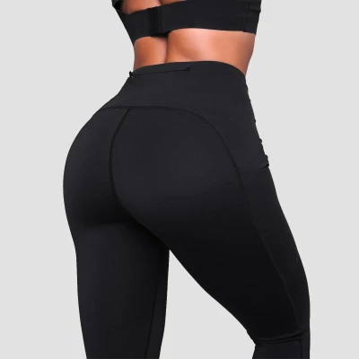 GymBeam Dámské běžecké legíny Pulse Black