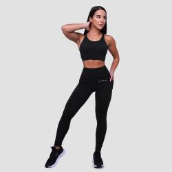 GymBeam Dámské běžecké legíny Pulse Black