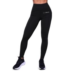 GymBeam Dámské běžecké legíny Pulse Black