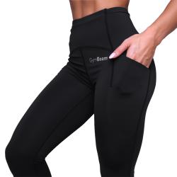 GymBeam Dámské běžecké legíny Pulse Black