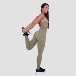 GymBeam Dámské běžecké legíny Pulse Vetiver