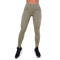 GymBeam Dámské běžecké legíny Pulse Vetiver