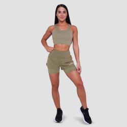 GymBeam Dámské běžecké šortky 2in1 Pulse Vetiver