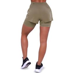 GymBeam Dámské běžecké šortky 2in1 Pulse Vetiver