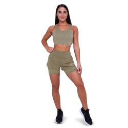 GymBeam Dámské běžecké šortky 2in1 Pulse Vetiver