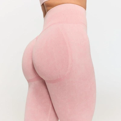 GymBeam Dámské bezešvé legíny Fierce Baby Pink