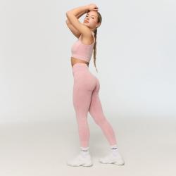 GymBeam Dámské bezešvé legíny Fierce Baby Pink