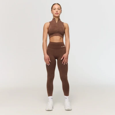 GymBeam Dámské bezešvé legíny Fierce Brown