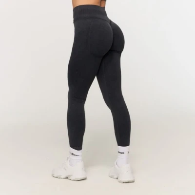 GymBeam Dámské bezešvé legíny Fierce Dark Grey