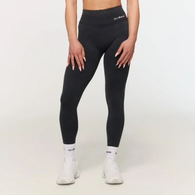GymBeam Dámské bezešvé legíny Fierce Dark Grey
