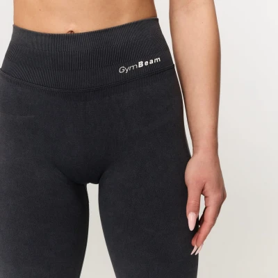 GymBeam Dámské bezešvé legíny Fierce Dark Grey