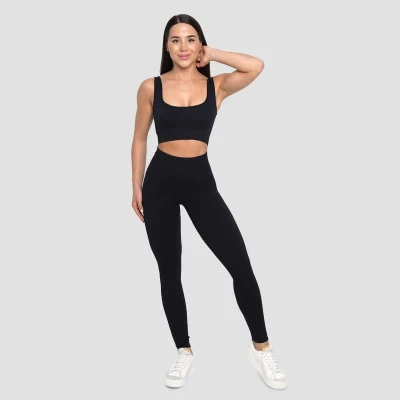 GymBeam Dámské bezešvé legíny Lift Black POUZE L (VÝPRODEJ)