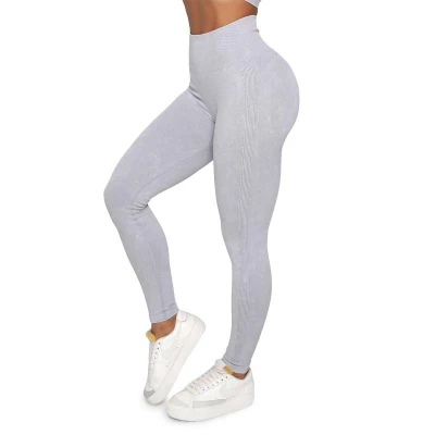 GymBeam Dámské bezešvé legíny Lift Grey