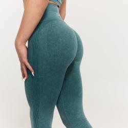 GymBeam Dámské bezešvé legíny Lift Petrol