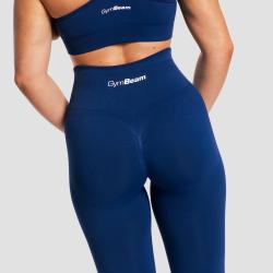 GymBeam Dámske bezšvové legíny Sculpt Navy