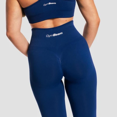 GymBeam Dámské bezešvé legíny Sculpt Navy