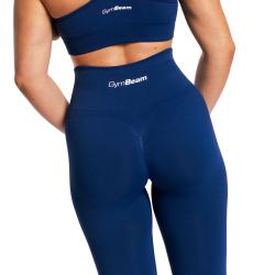 GymBeam Dámske bezšvové legíny Sculpt Navy