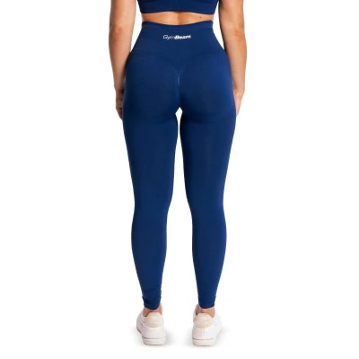 GymBeam Dámské bezešvé legíny Sculpt Navy
