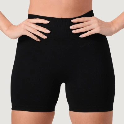 GymBeam Dámské bezešvé šortky NEO Black