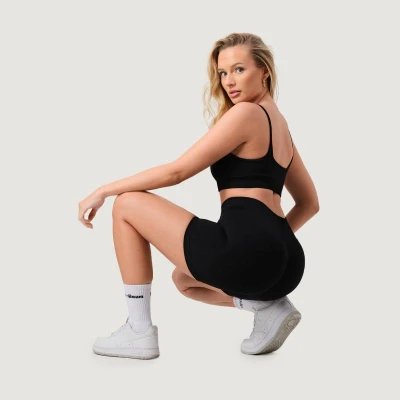 GymBeam Dámské bezešvé šortky NEO Black