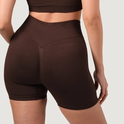 GymBeam NEO Mocha dámské bezešvé šortky