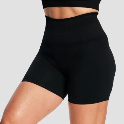 GymBeam Dámské bezešvé šortky Sculpt Black