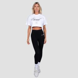 GymBeam Dámske cropped tričko Earned White