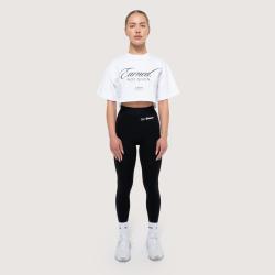 GymBeam Dámske cropped tričko Earned White
